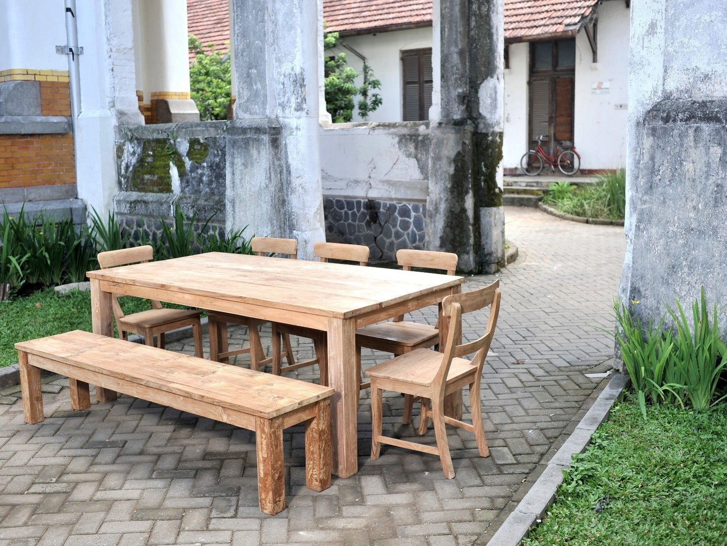 Teak bank 160cm - Souren Meubels