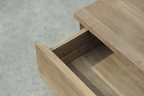 Teak coffee table block 120x80cm