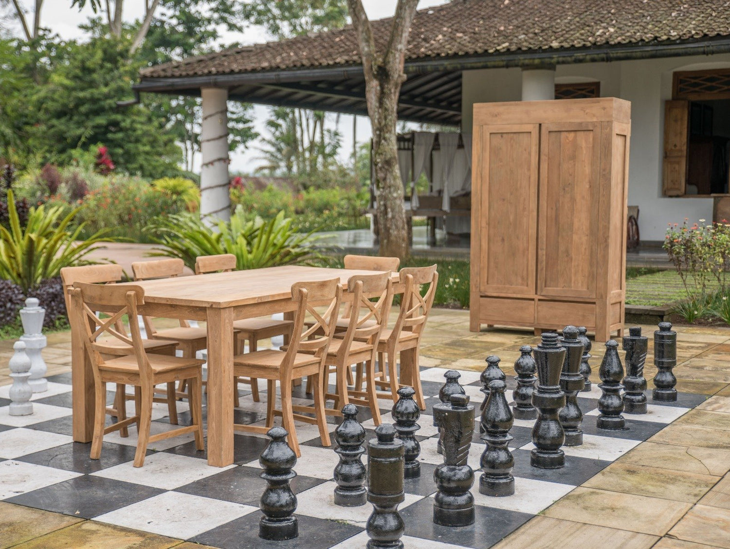 Teak kast 130cm - Souren Meubels