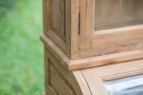Teak display cabinet 160cm