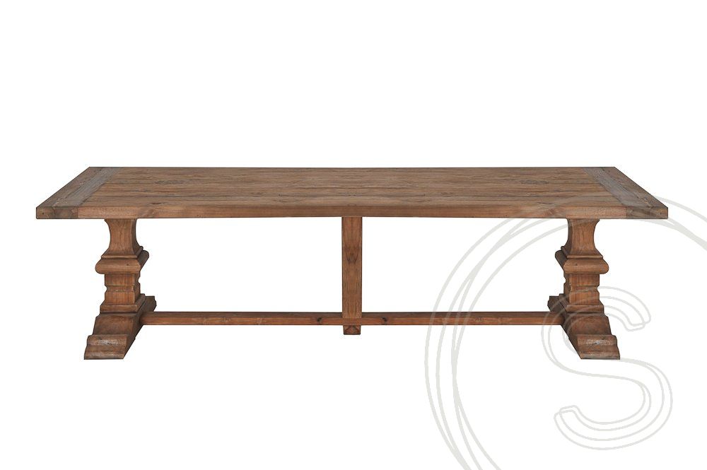Teak kloostertafel 280x100 - Souren Meubels