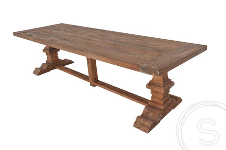 Teak refectory table 300x100