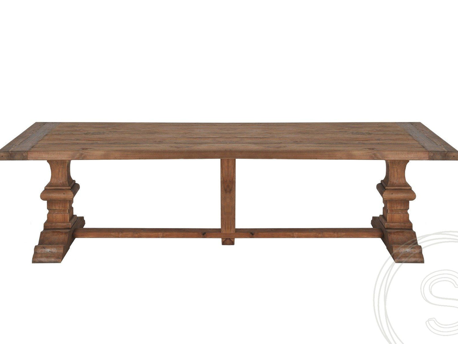 Teak kloostertafel 400x100 - Souren Meubels