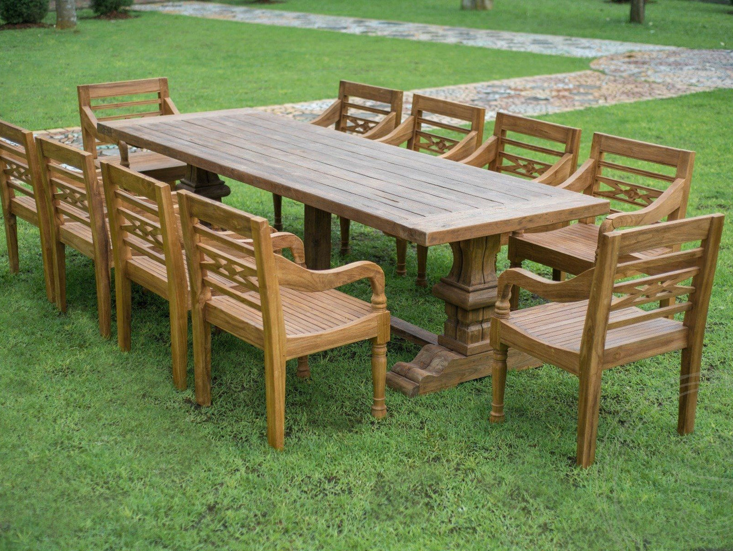 Klooster tuintafel 400 x 100 - Souren Meubels