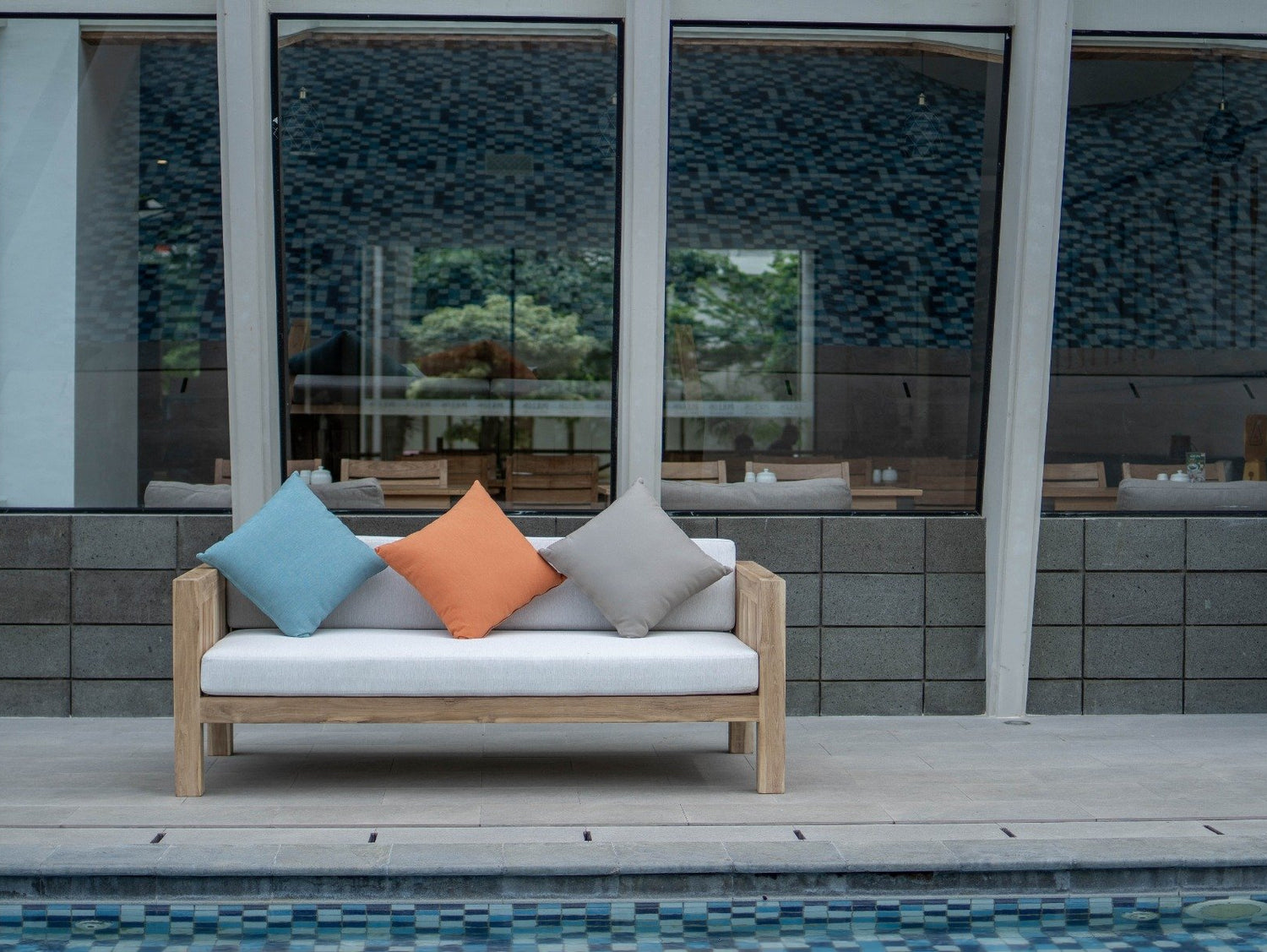 Teak Loungebank Algarve - Souren Meubels