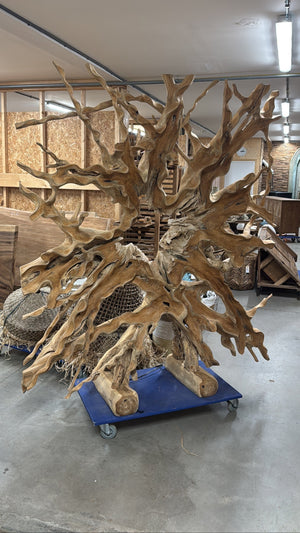 Teak Root Room Divider 180×200 cm – One-of-a-kind Natural Design