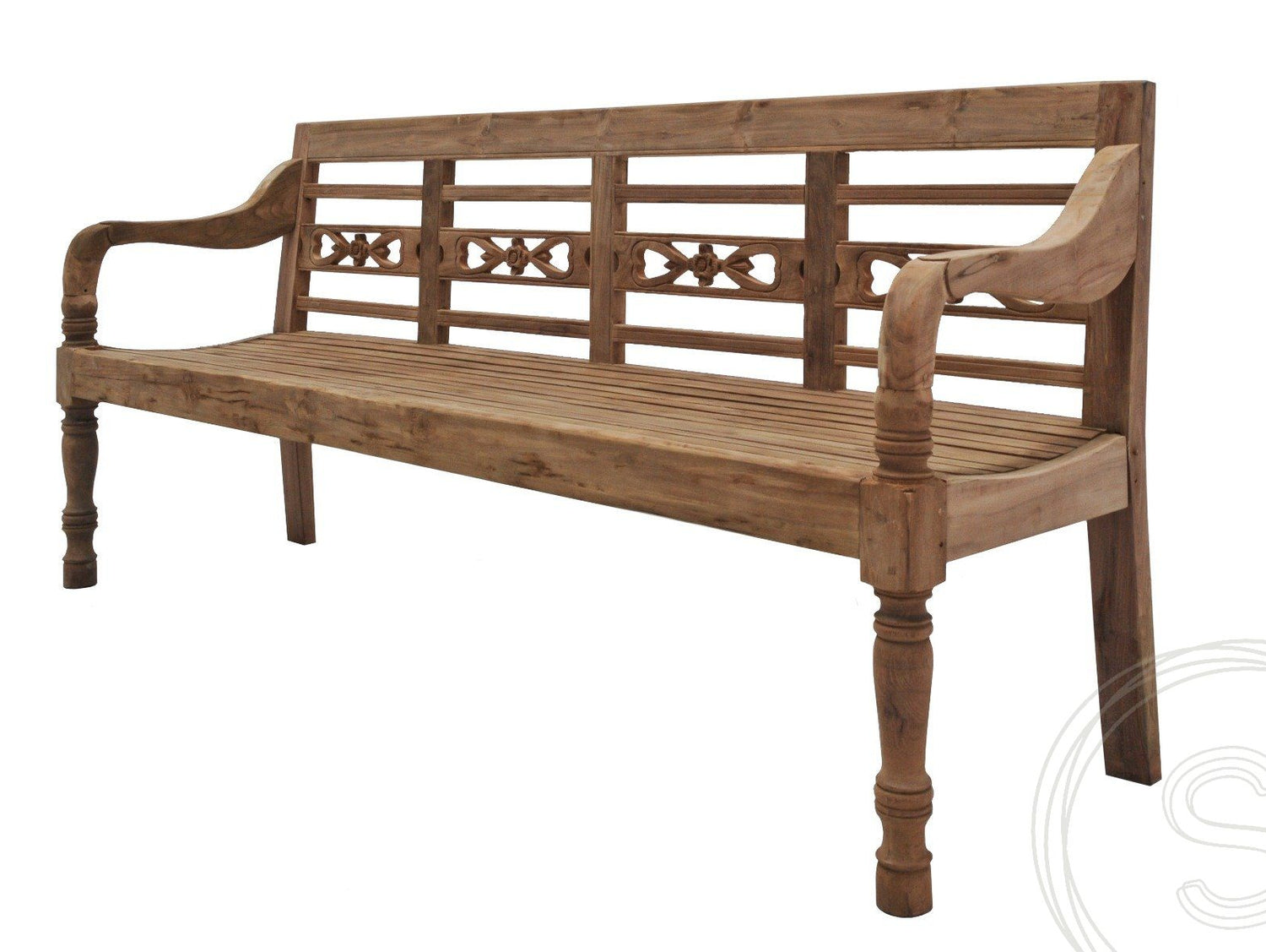 Teak garden bench Java 4-seater