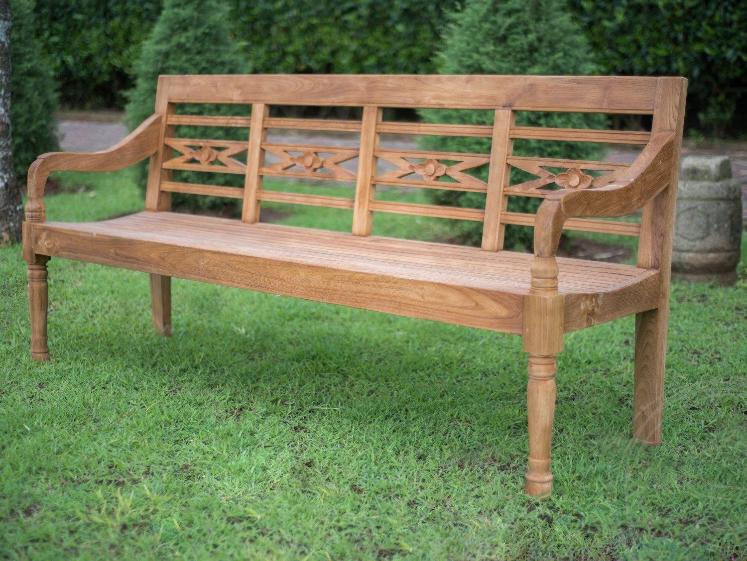 Teak garden bench Java 4-seater