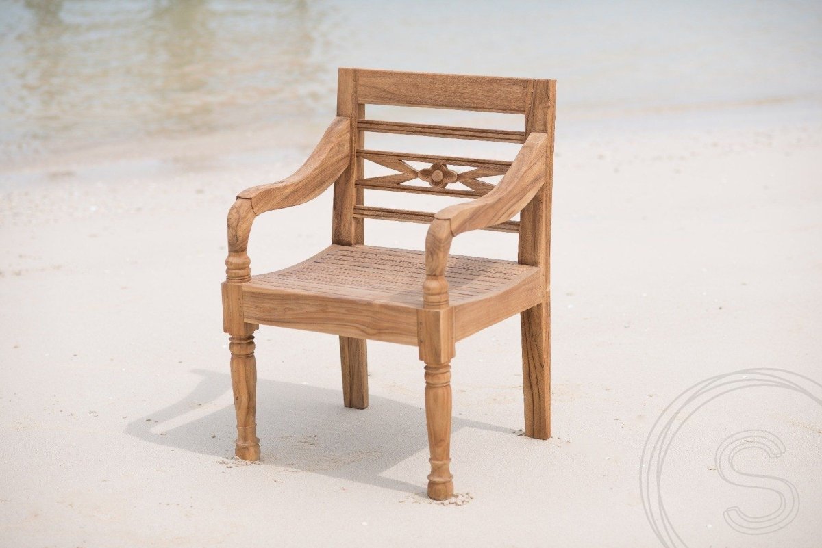 Teak garden table 280x100cm + 10 station chairs