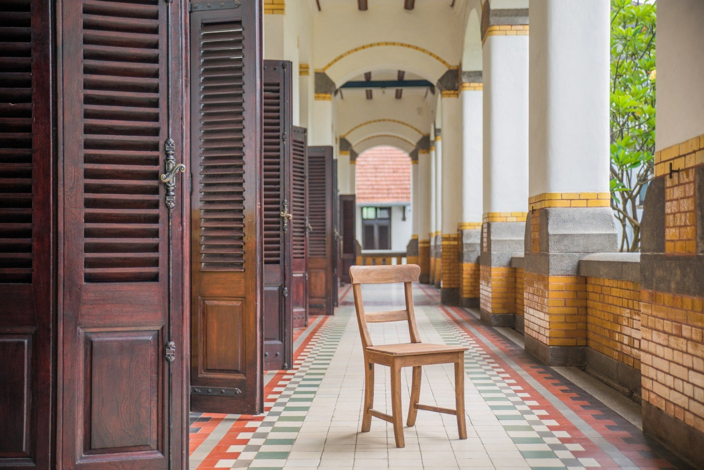 Teak chair Berlin rustic