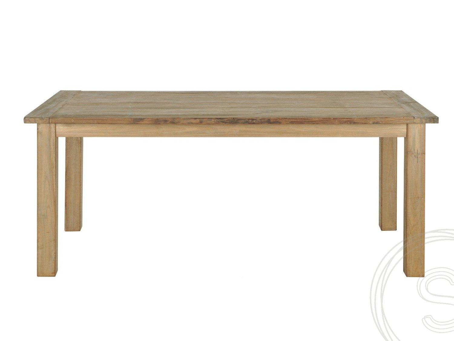 Teak tafel 200 x 100 oud hout - Souren Meubels