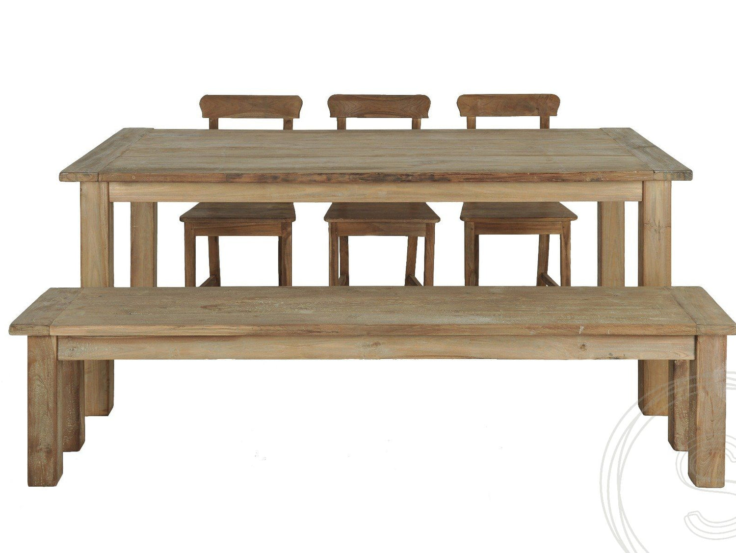 Teak tafel 180 x 90 oud hout - Souren Meubels