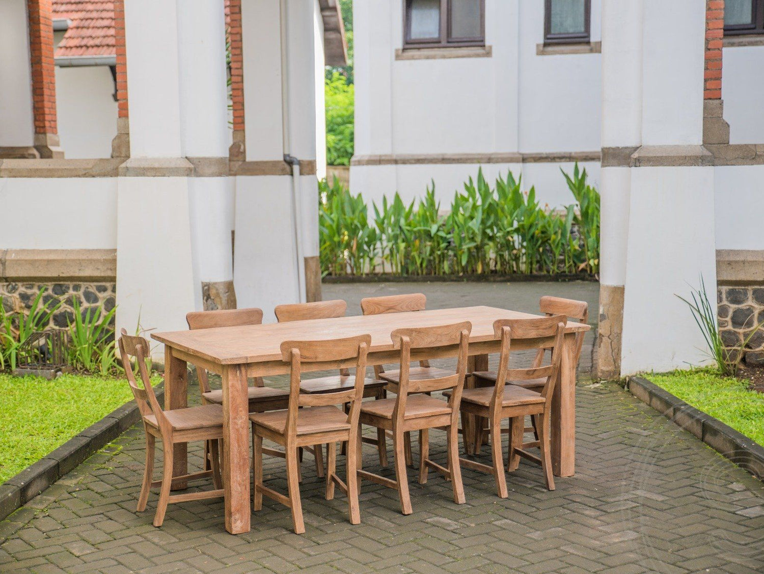 Teak tafel 200 x 90 oud hout - Souren Meubels