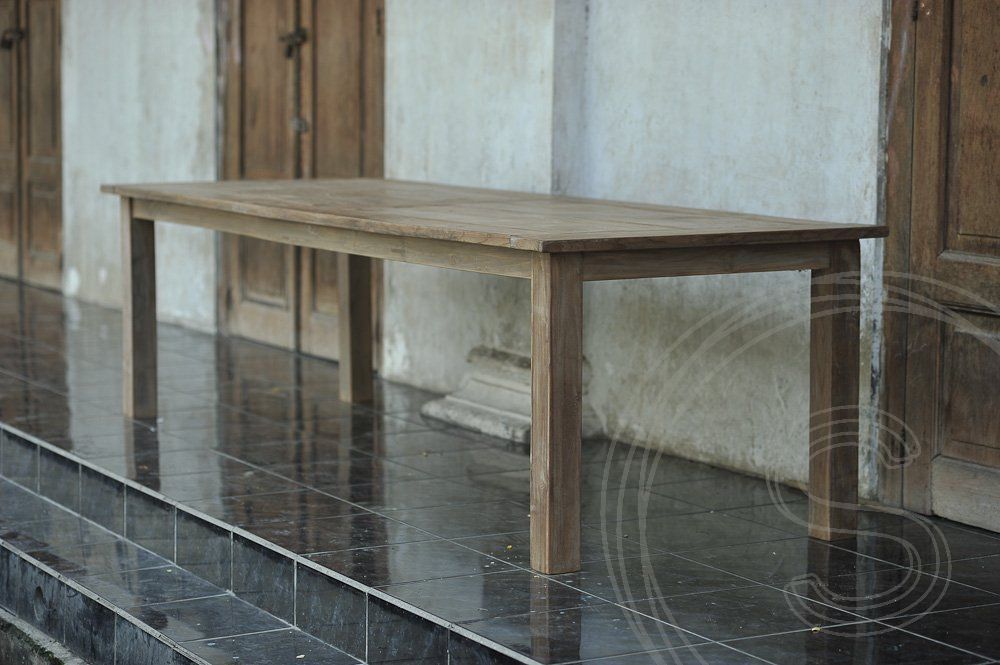 Teak tafel 300 x 100 cm oud hout - Souren Meubels