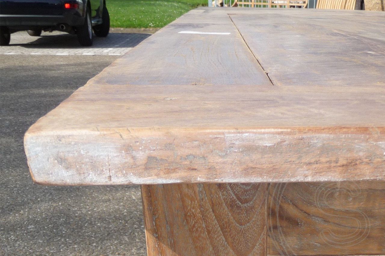 Teak table 400x100 cm rustic