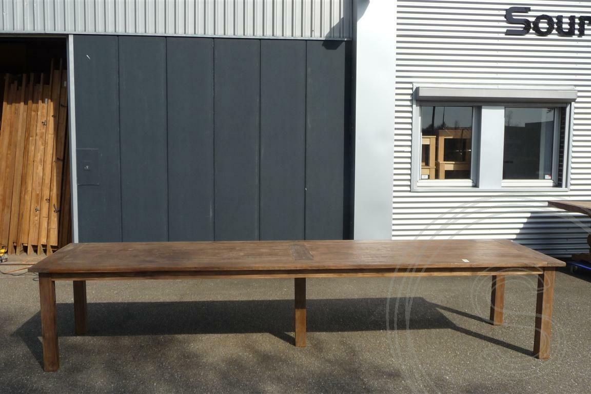 Teak table 400x100 cm rustic