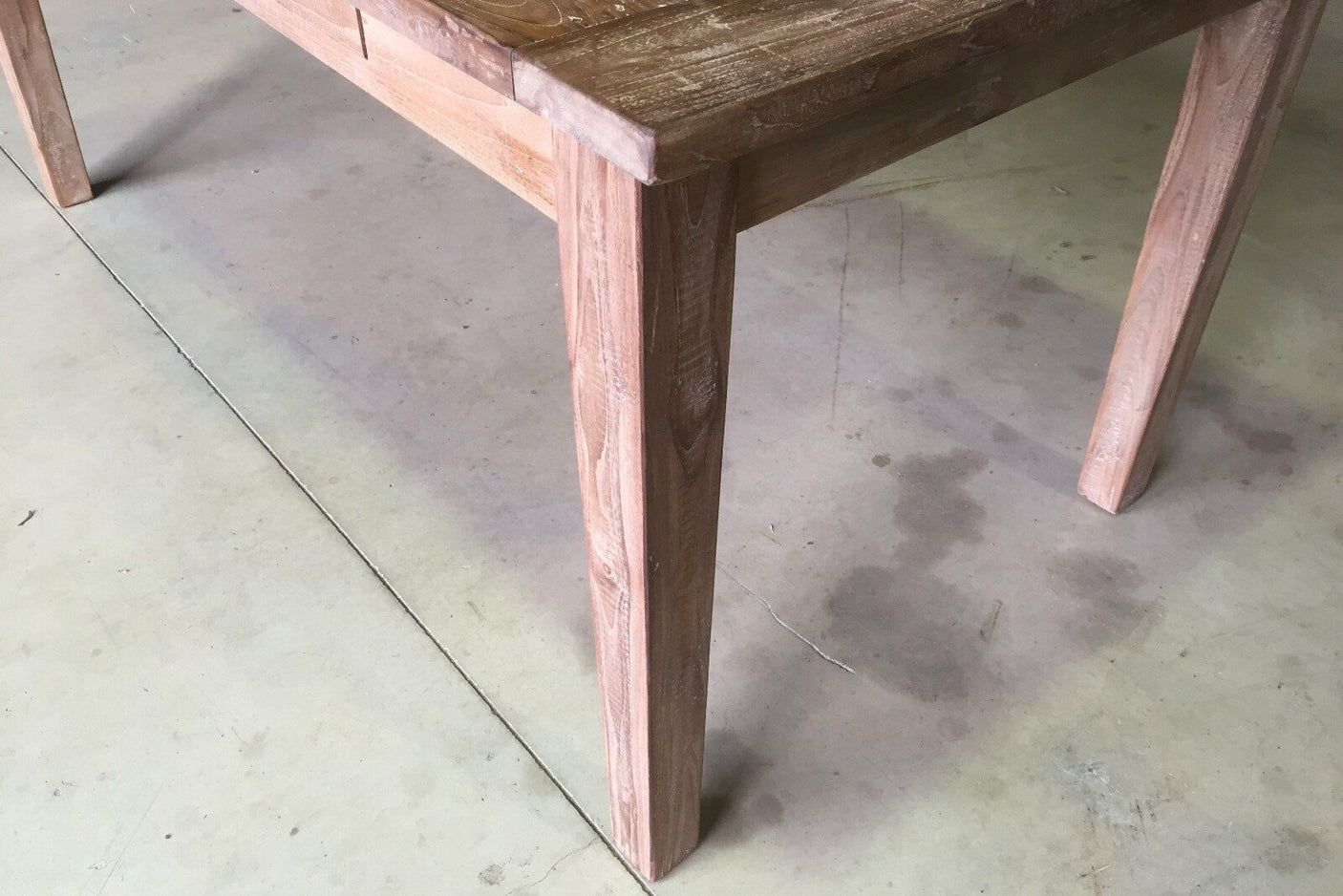 teak tafel met lades 180x90cm oud hout