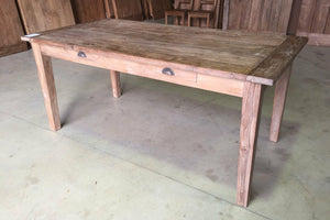 teak tafel met lades 180x90cm oud hout
