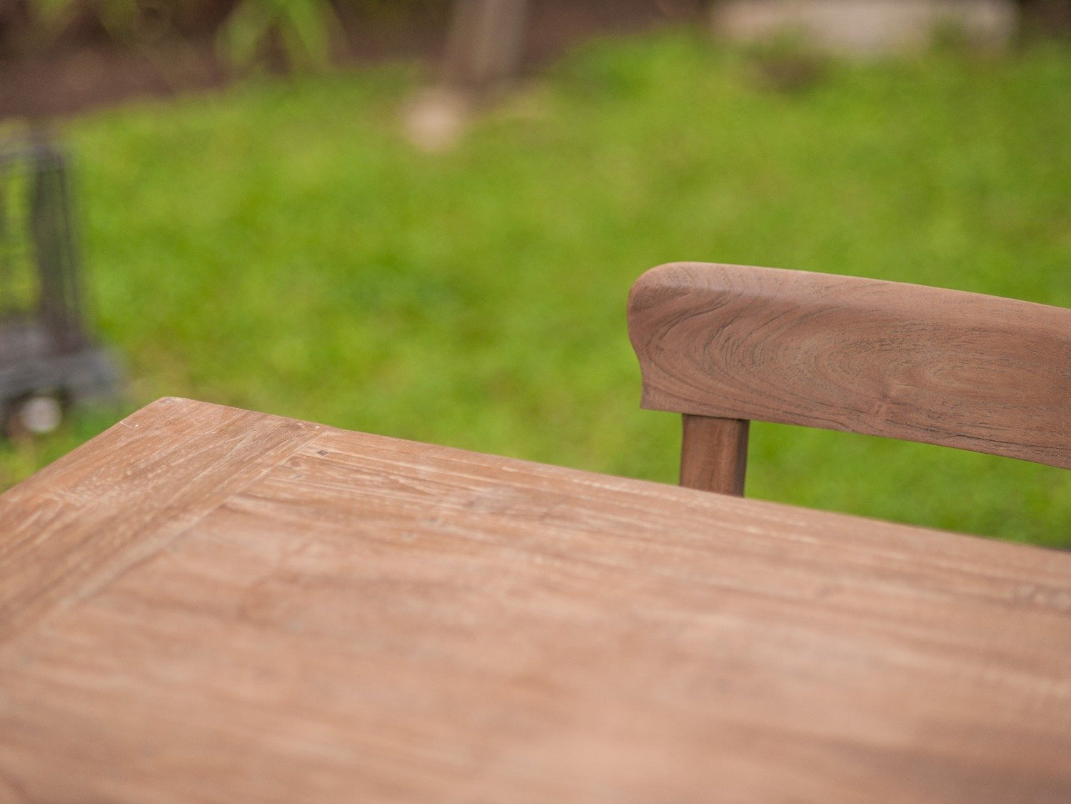 Teak tafel 90x90cm oud hout - Souren Meubels