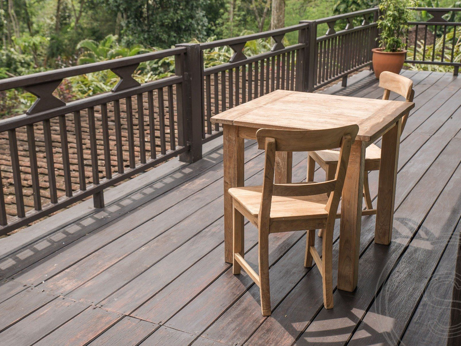 Teak table 80x80 rustic