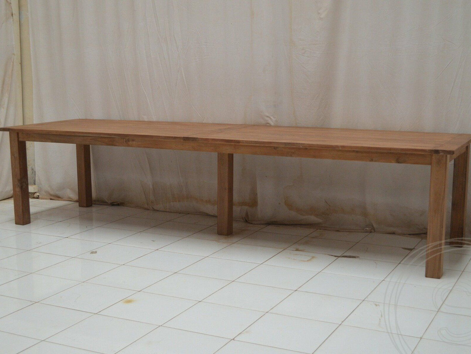 Teak tafel 350 x 100 oud hout - Souren Meubels
