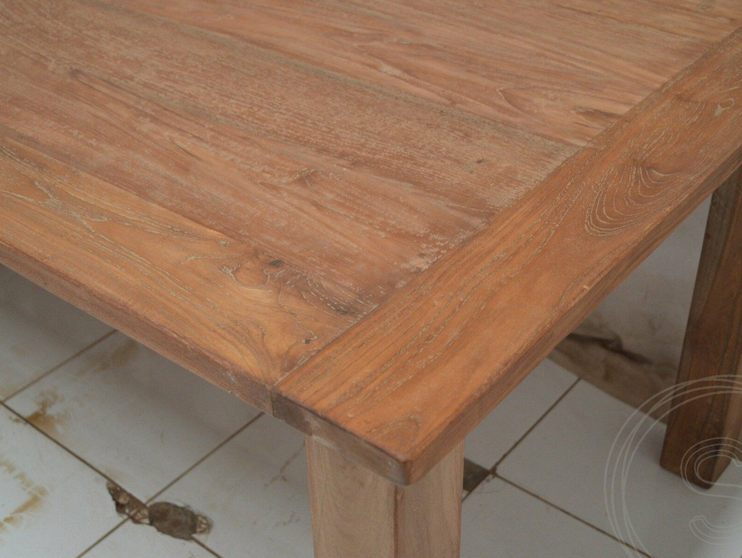 Teak tafel 350 x 100 oud hout - Souren Meubels