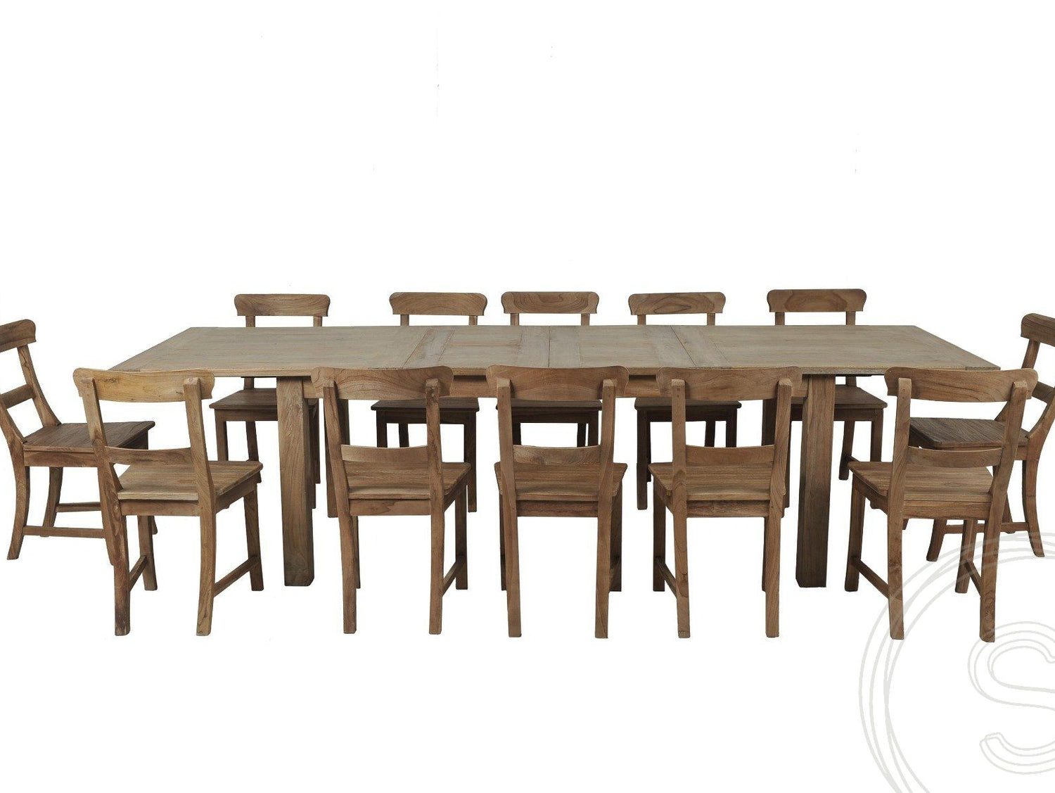 Teak tafel uitschuifbaar 200 - 250 - 300x100 cm - Souren Meubels