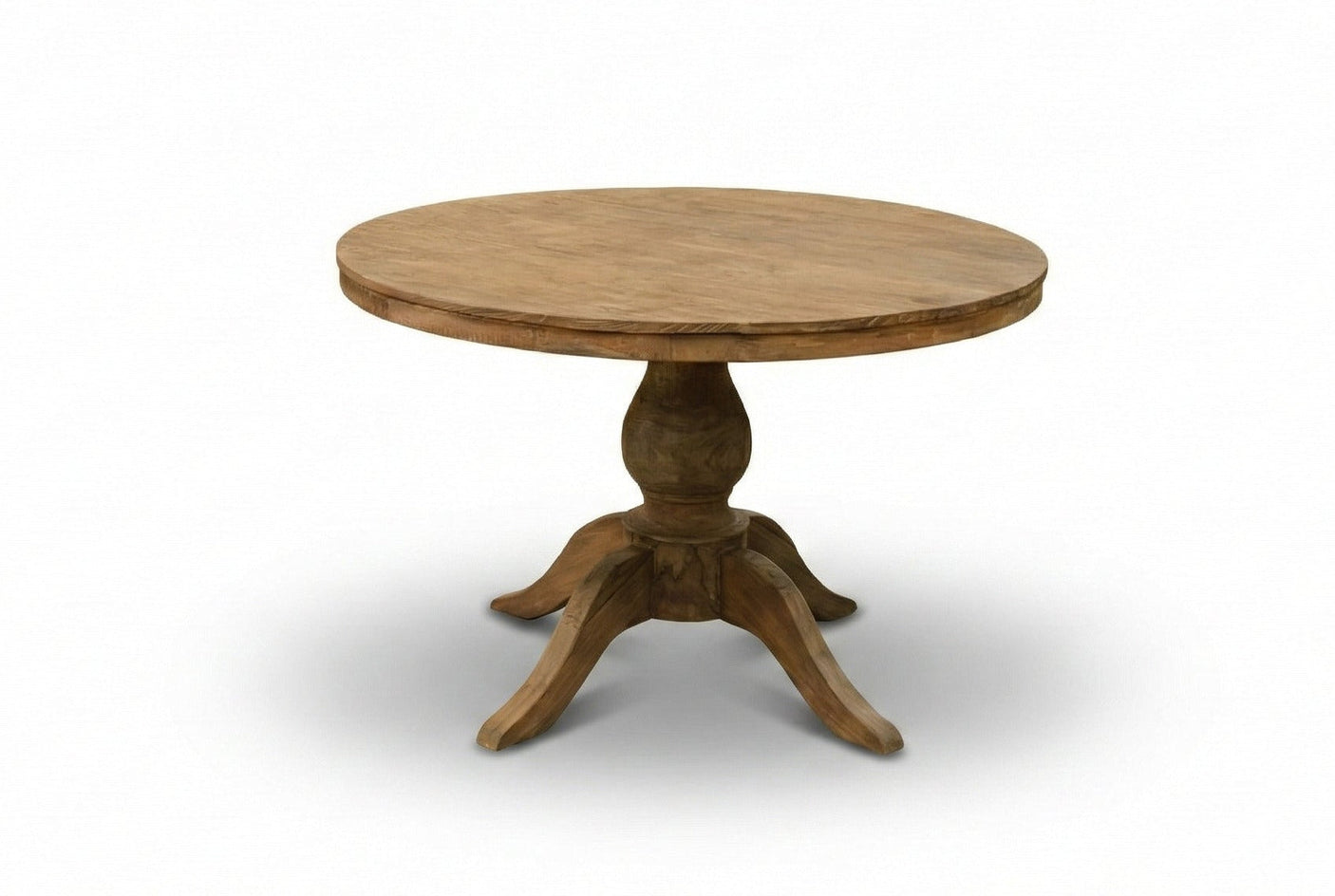 Round Teak Dining Table Anteak – Made from Reclaimed Teak Planks