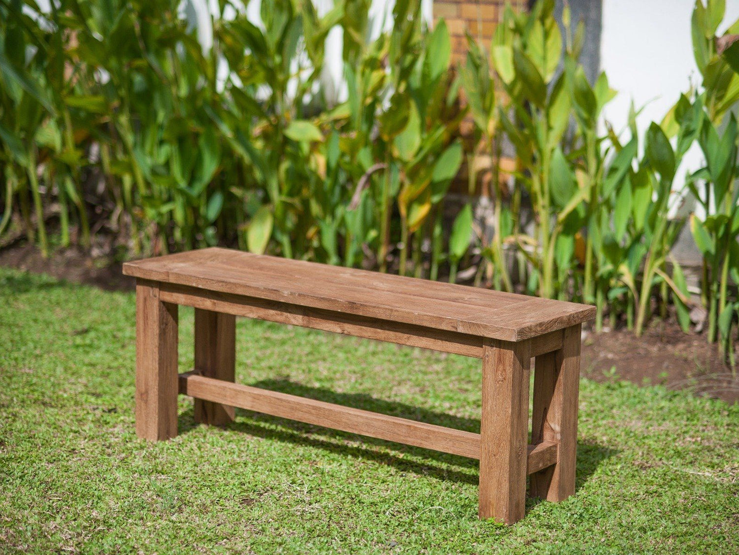 Teak garden bench 120cm