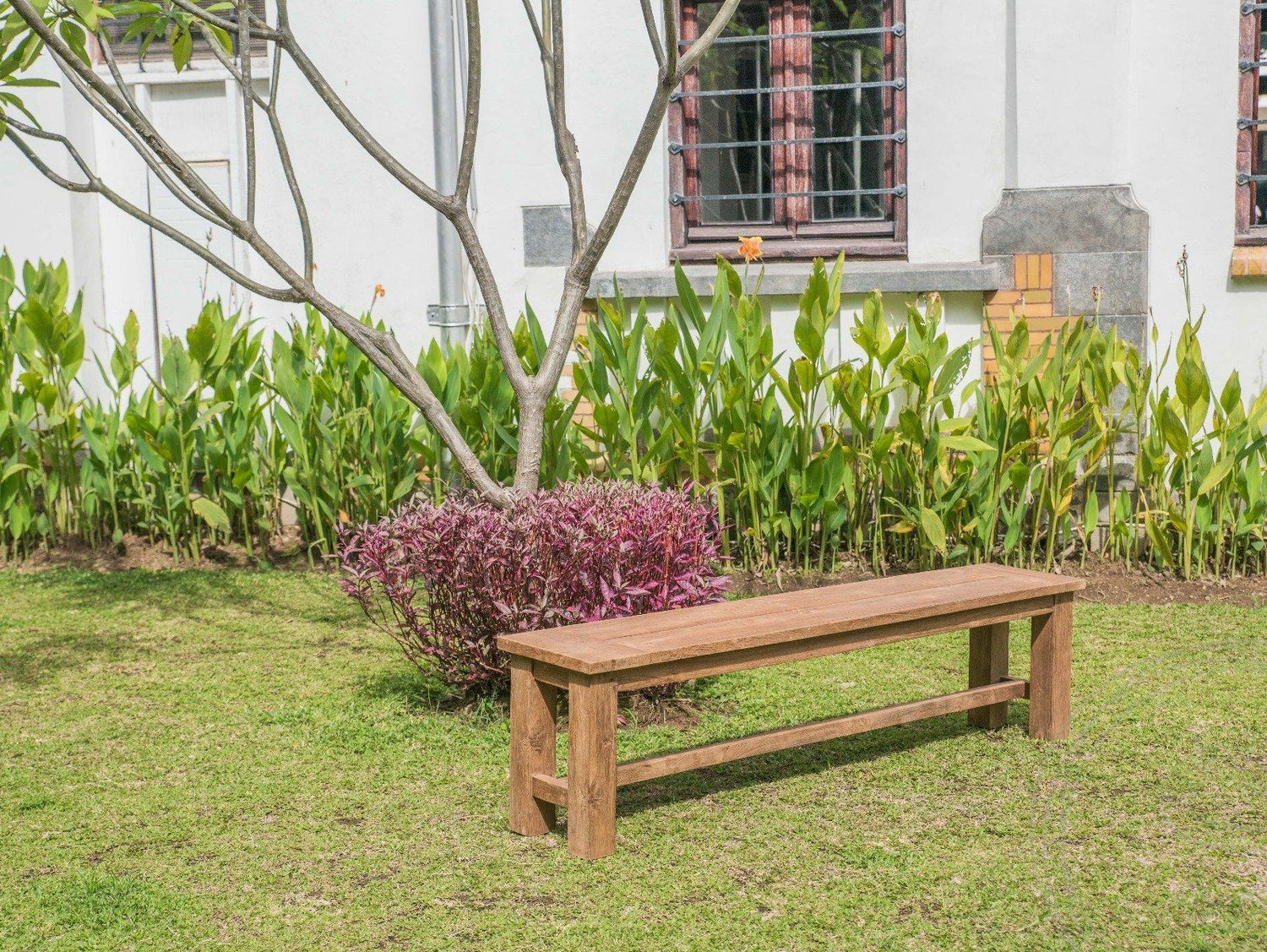 Teak garden bench 180cm
