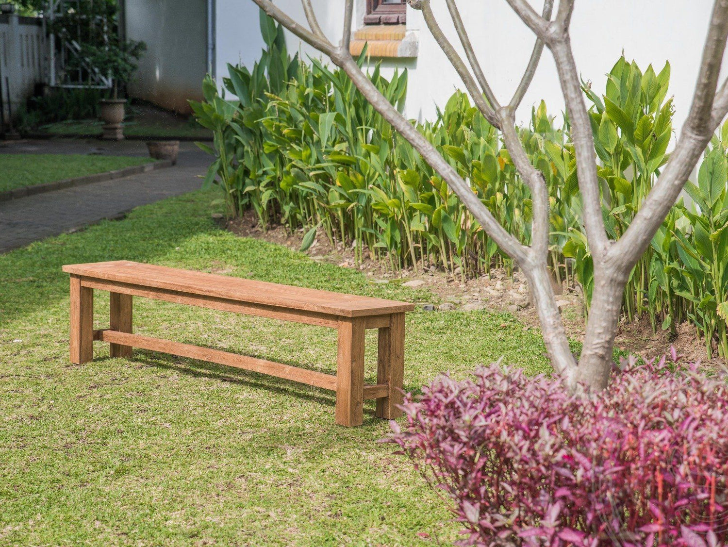 Teak garden bench 200cm