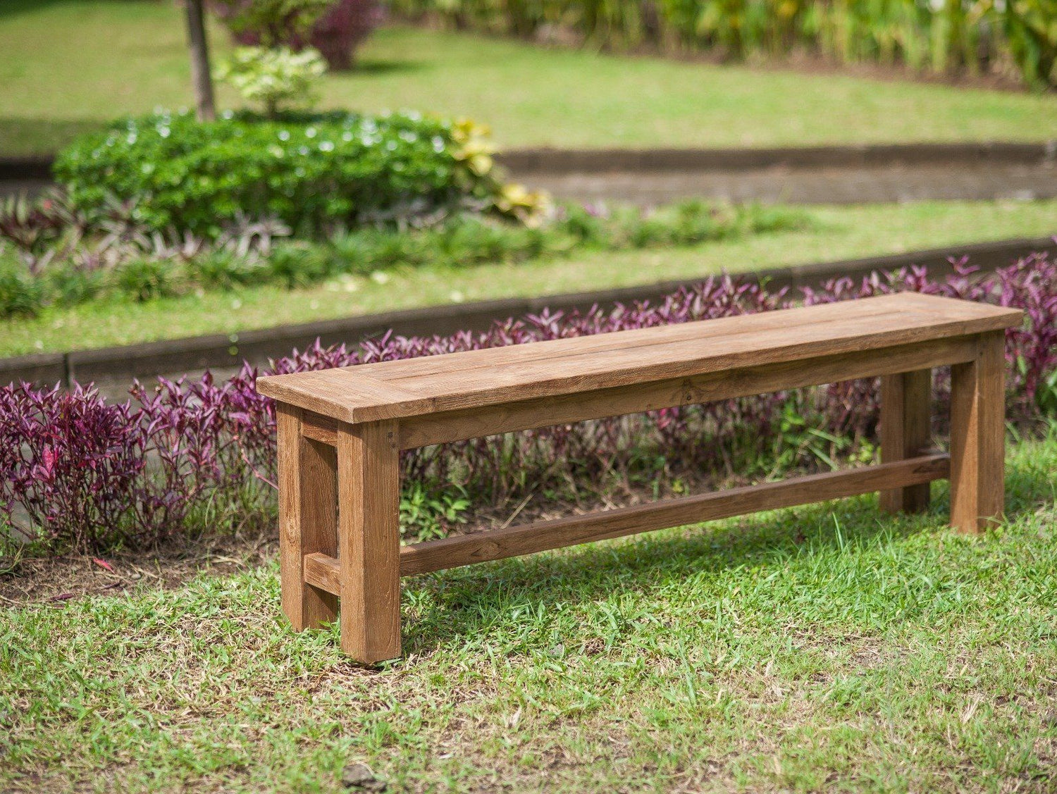 Teak garden bench 240cm
