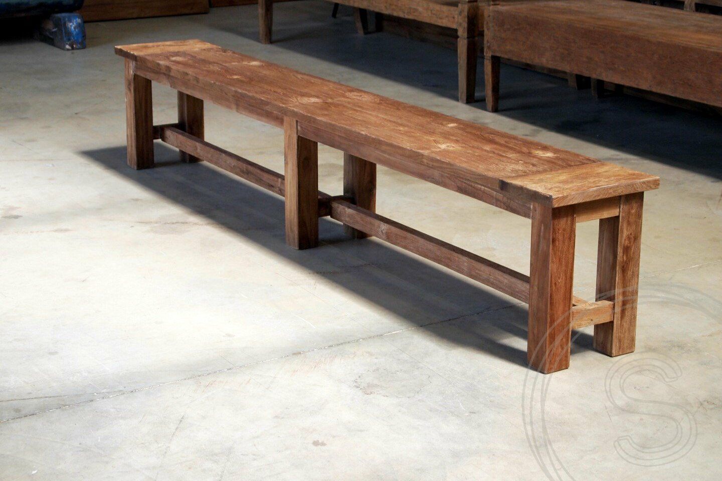 Teak garden bench 260cm