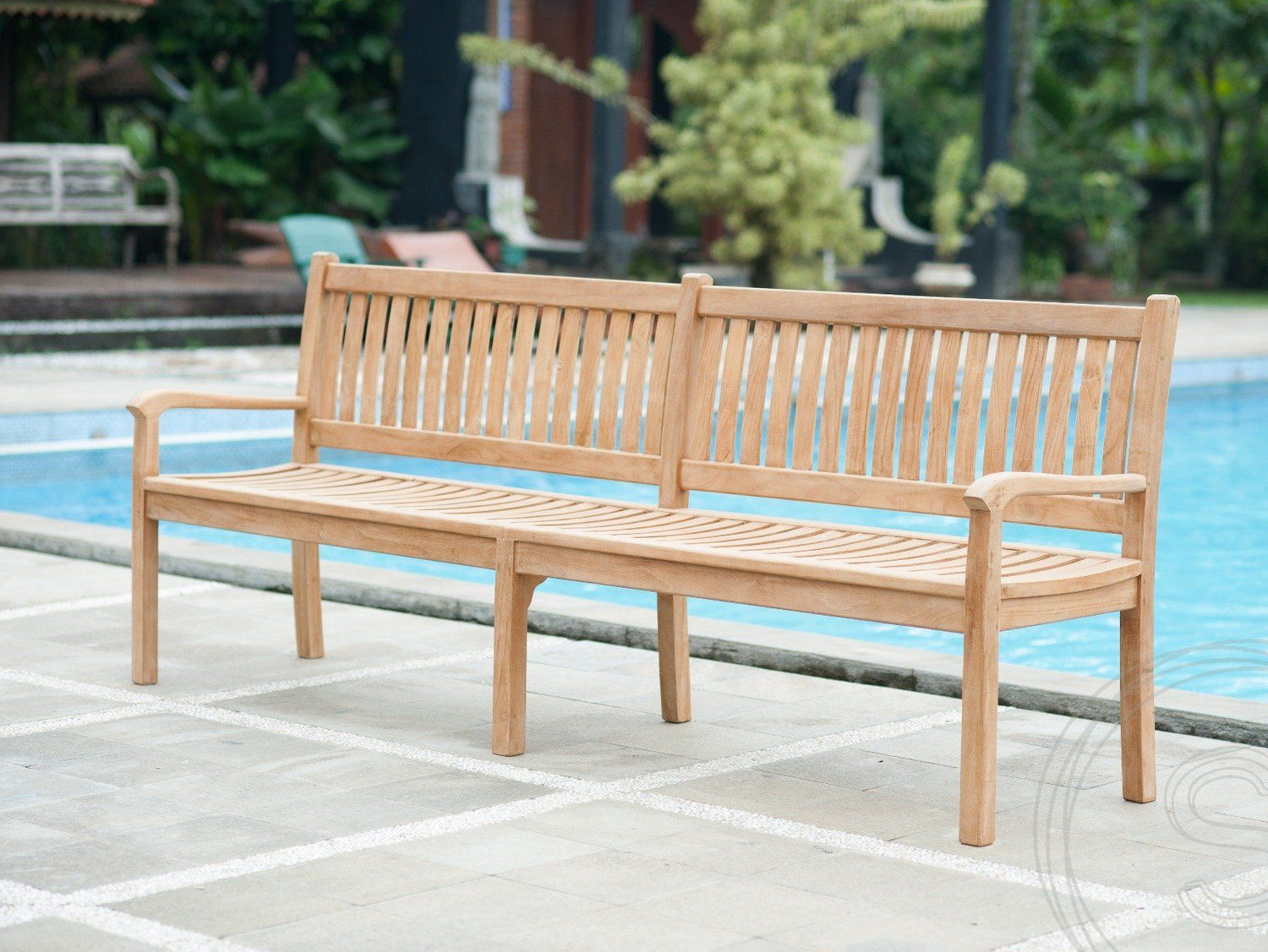 Teak garden bench 240cm Beaufort