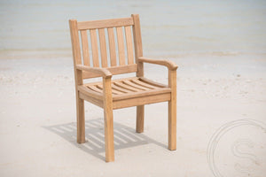 Teak garden table 240x100cm + 8 beaufort chairs