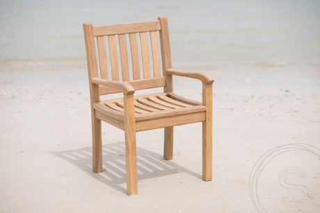 Teak garden table 240x100cm + 8 beaufort chairs