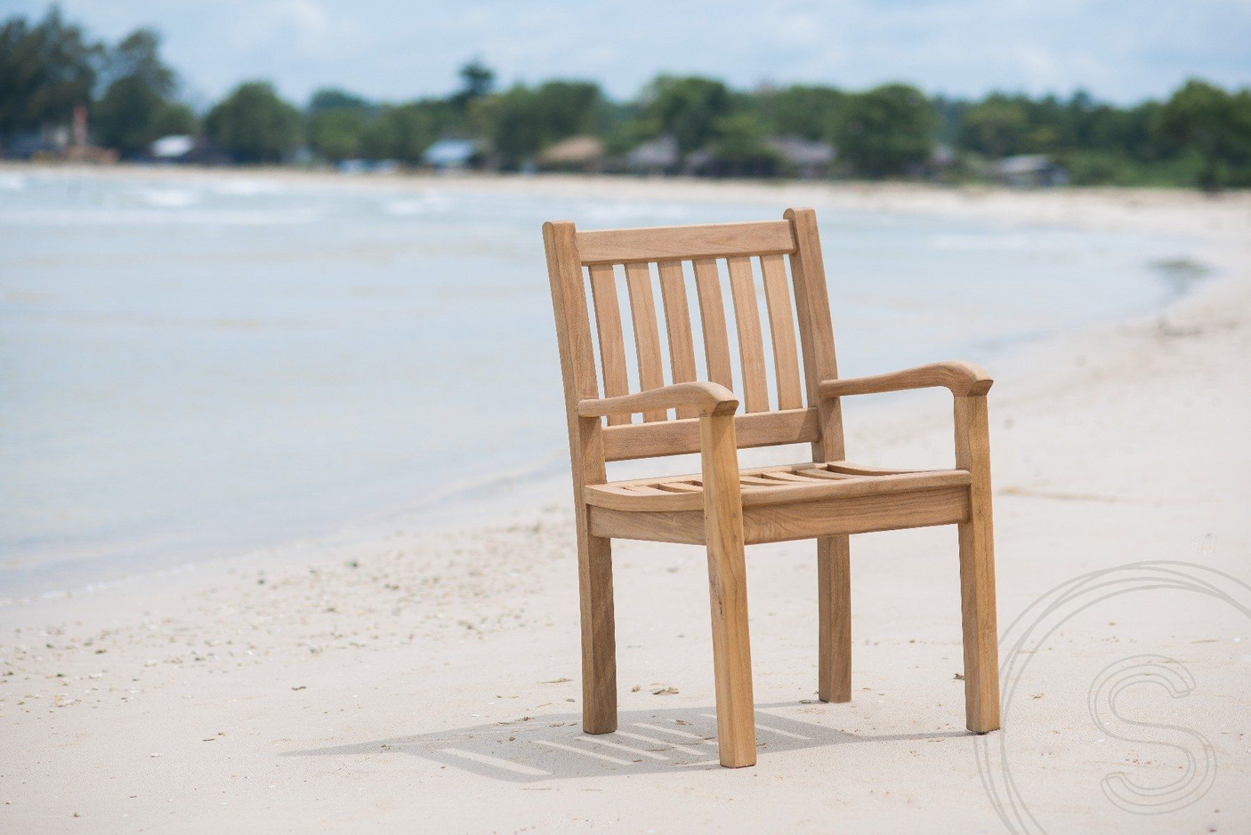 Teak garden table 260x100cm + 8 beaufort chairs
