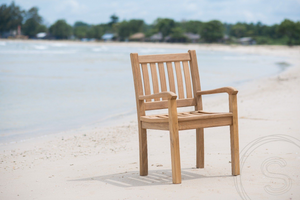 Teak garden table 260x100cm + 8 beaufort chairs
