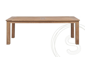 Teak garden table 240x100cm + 8 beaufort chairs
