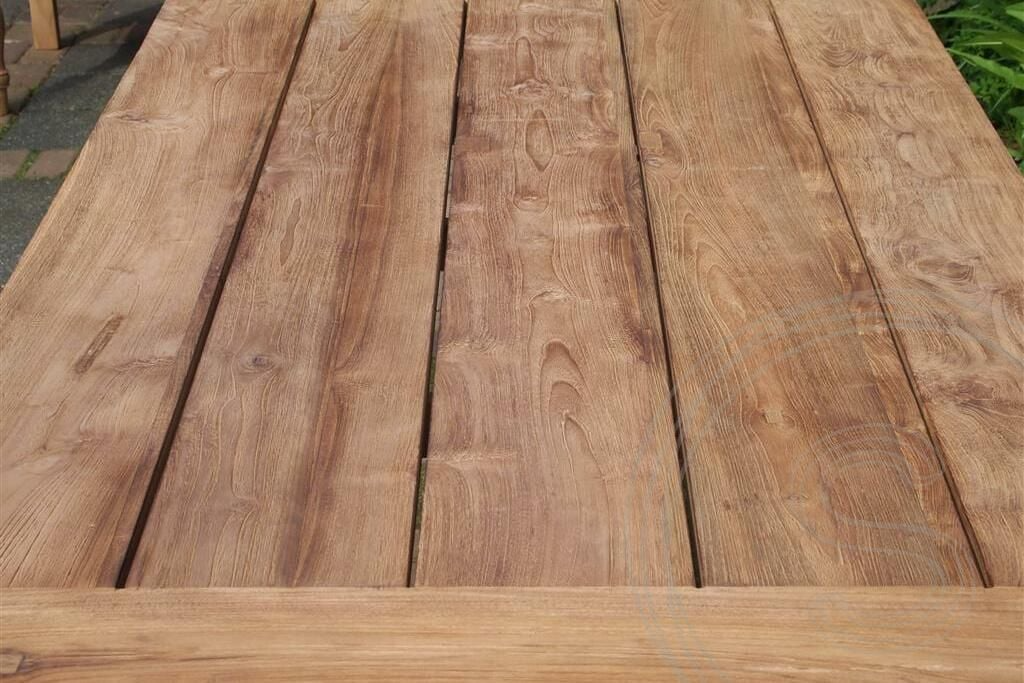 Teak garden table 240x100cm + 8 beaufort chairs
