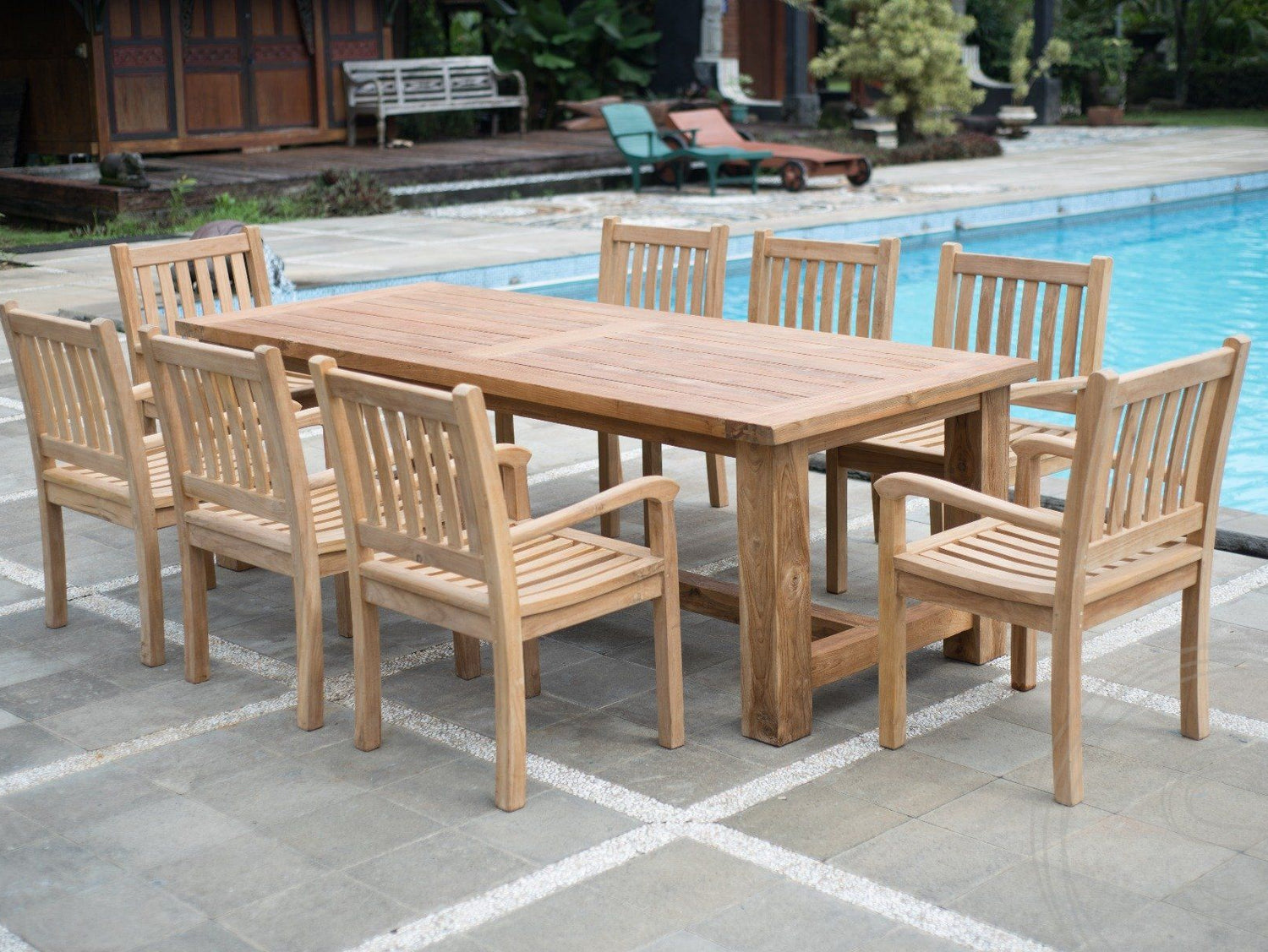 Teak tuintafel 250x100 Mammoet - Souren Meubels