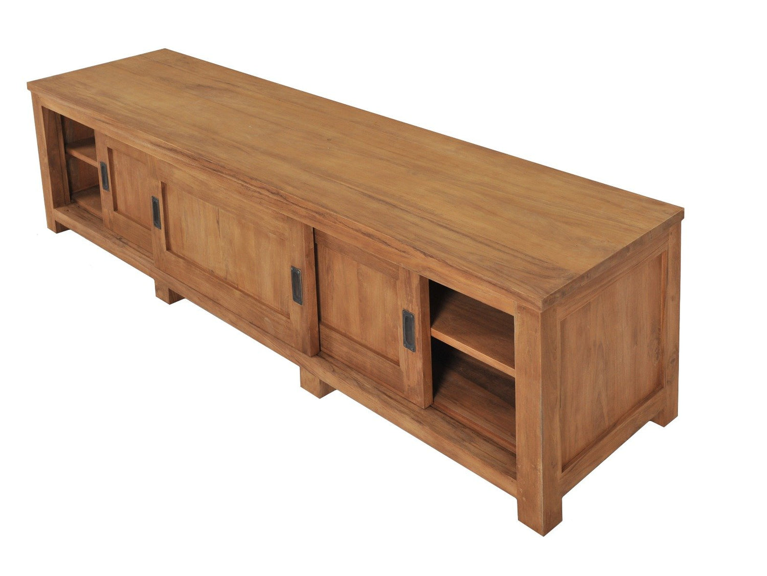 Teak tv - meubel schuifdeuren 180 x 50 x 50 - Souren Meubels
