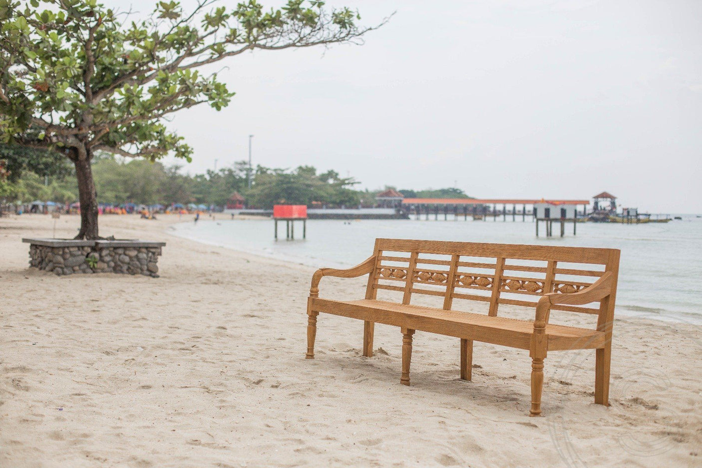 Teak garden bench 240cm FISH