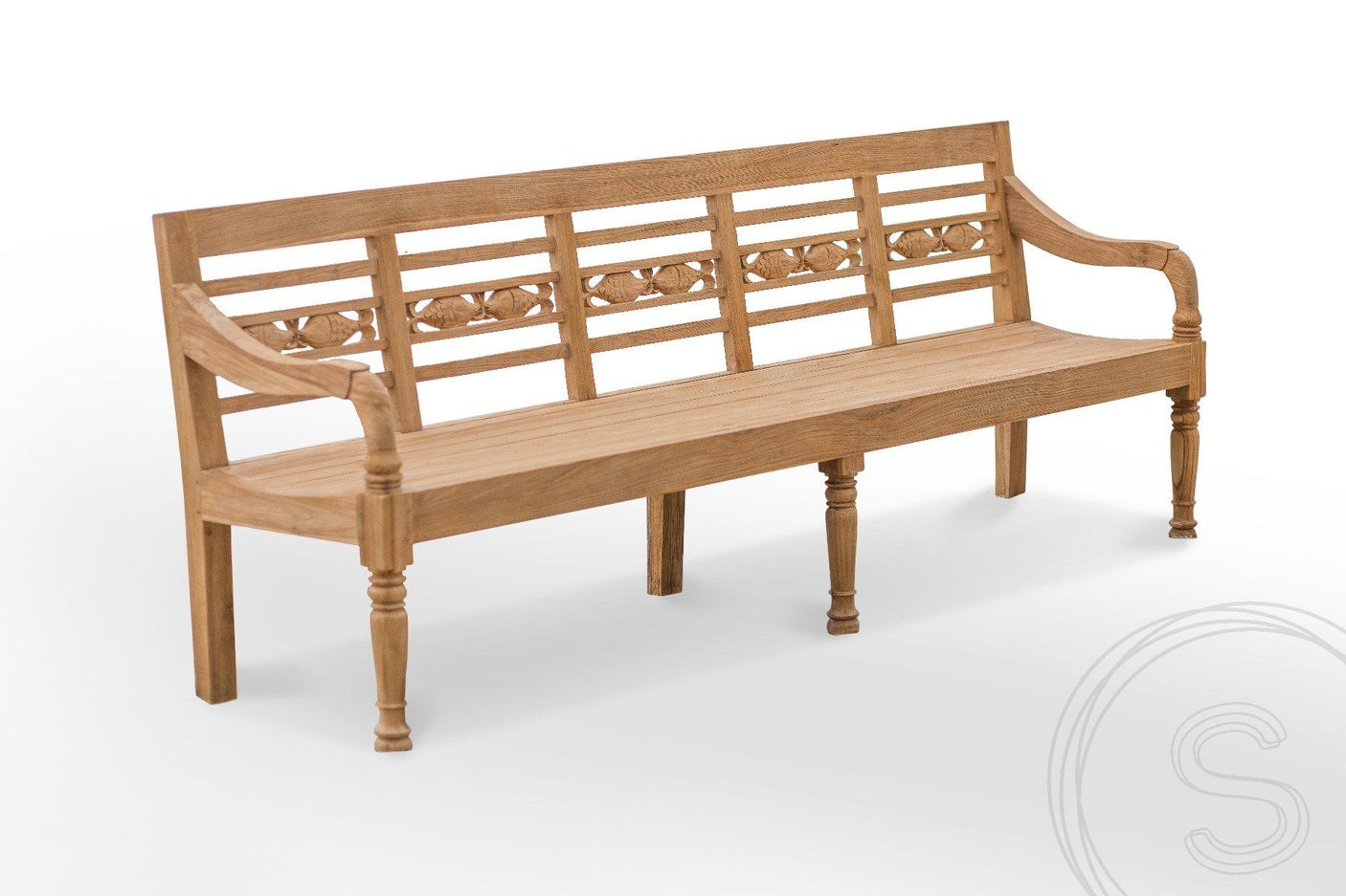 Teak garden bench 240cm FISH