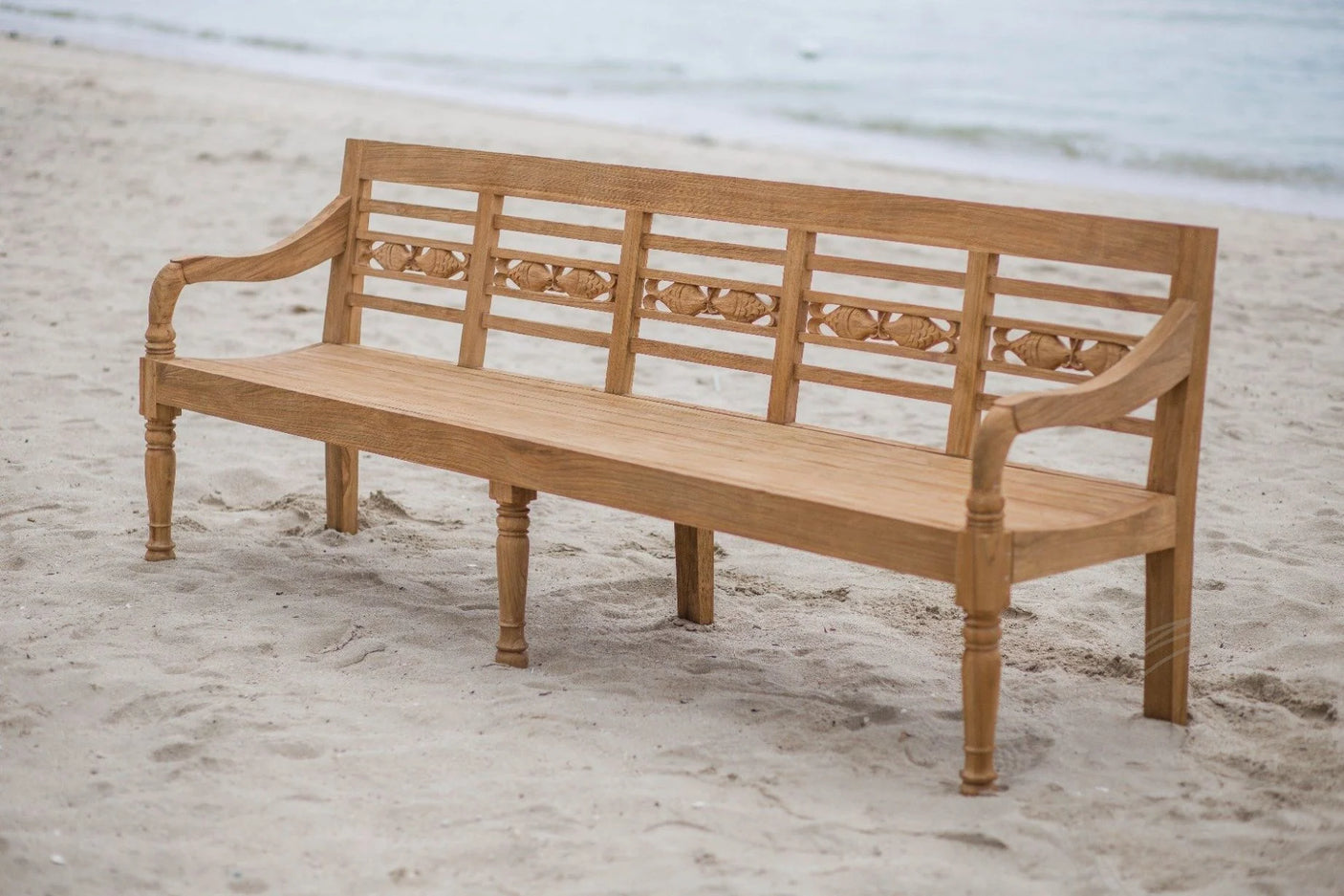 Teak garden bench 240cm FISH