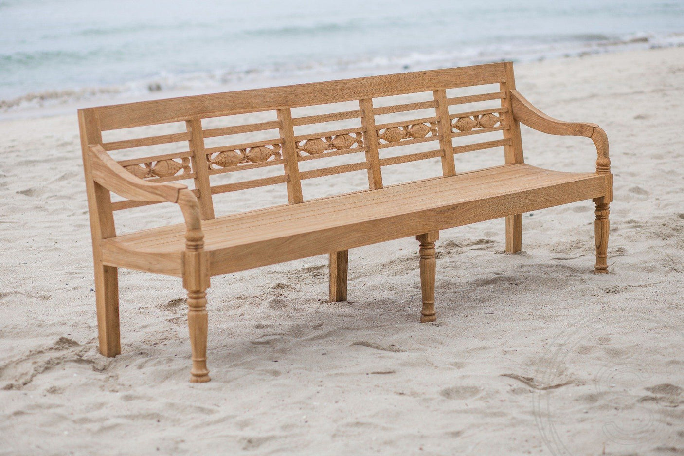 Teak garden bench 240cm FISH