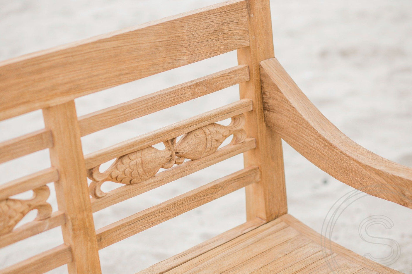 Teak garden bench 240cm FISH
