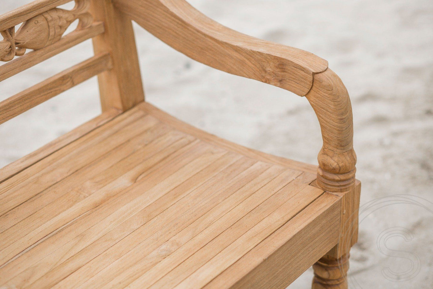 Teak garden bench 240cm FISH