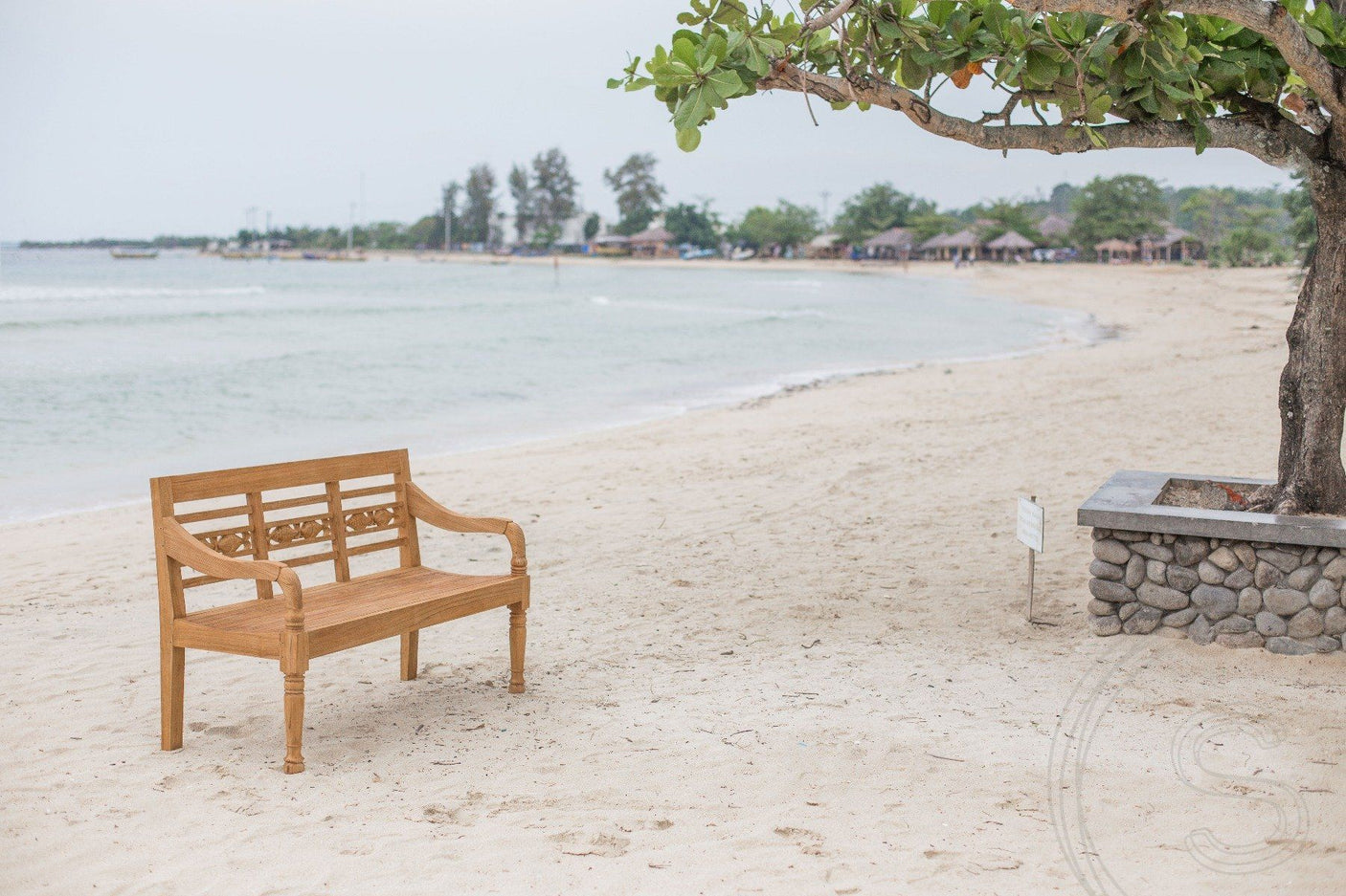 Teak garden bench 3-seater FISH