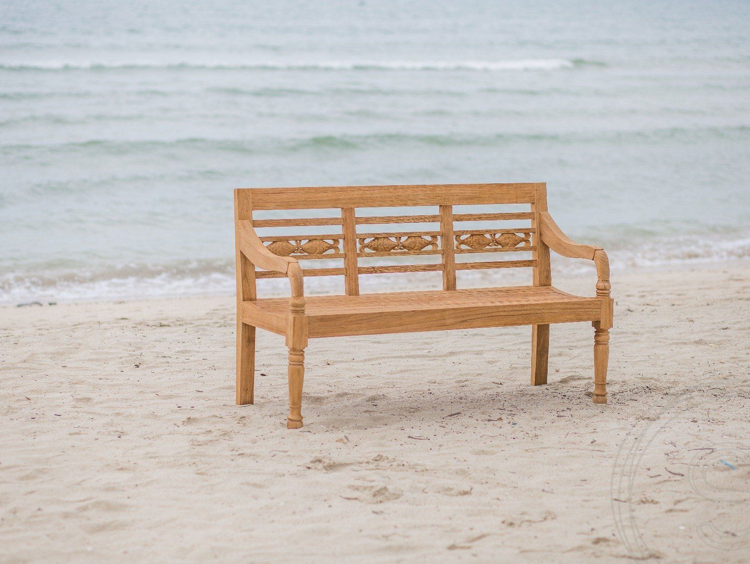 Teak garden bench 3-seater FISH